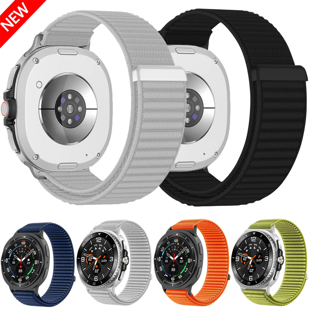 Samsung Smartwatch Ultra Accessories - สายไนลอนระบายอากาศสำหรับ Samsung Galaxy Watch 9/8/Classic สายนาฬิกาแบบดั้งเดิมสำหรับ