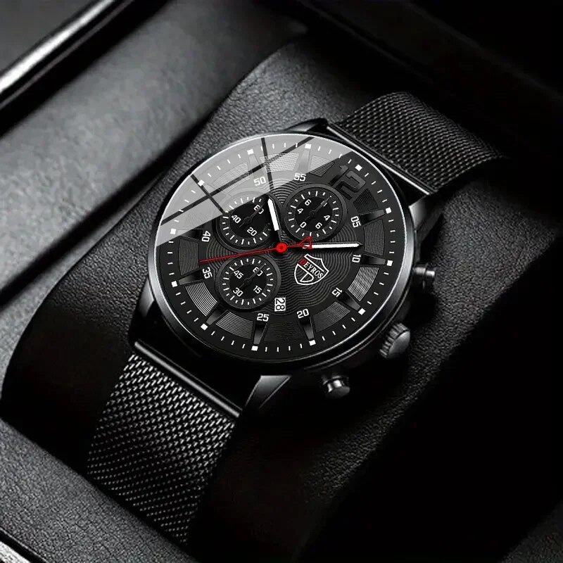 Stainless Mesh Band - Deyros นาฬิกาแฟชั่นผู้ชายมินิมอลนักธุรกิจผู้ชายสบายๆนาฬิกาควอทซ์ผู้ชายเรียบง่ายสแตนเลสตาข่ายนาฬิกา reloj hombre