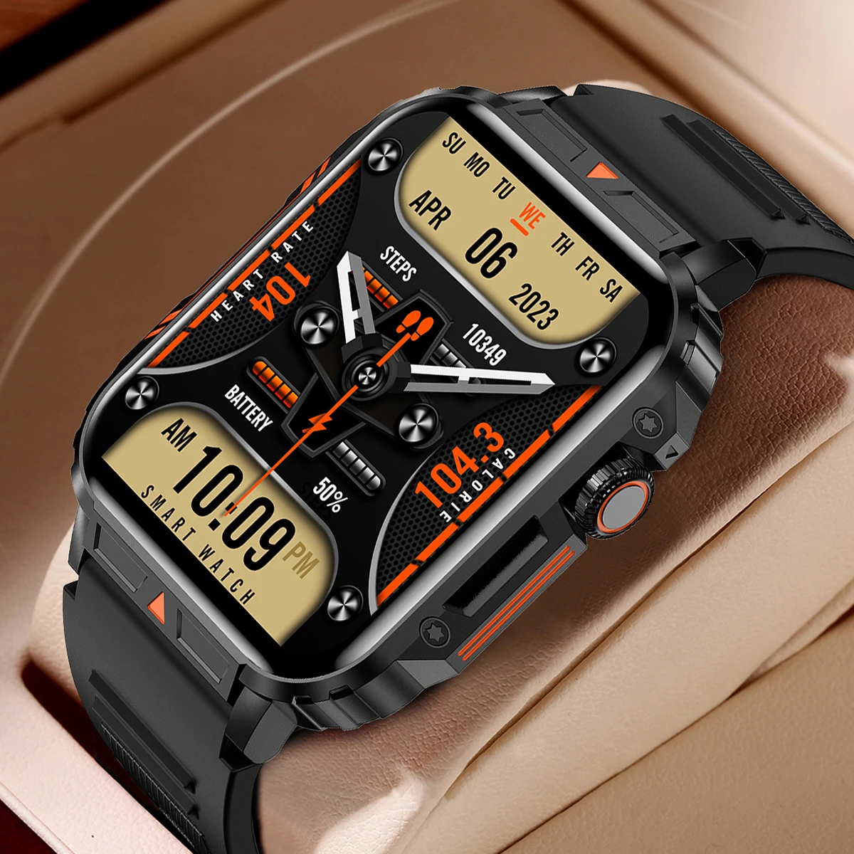 Smartwatch Faces - 2026 นาฬิกาสมาร์ทวอทช์สุดหรูสำหรับทหาร ผู้ชาย ตรวจสอบสุขภาพ โทรไร้สาย นาฬิกาฟิตเนส