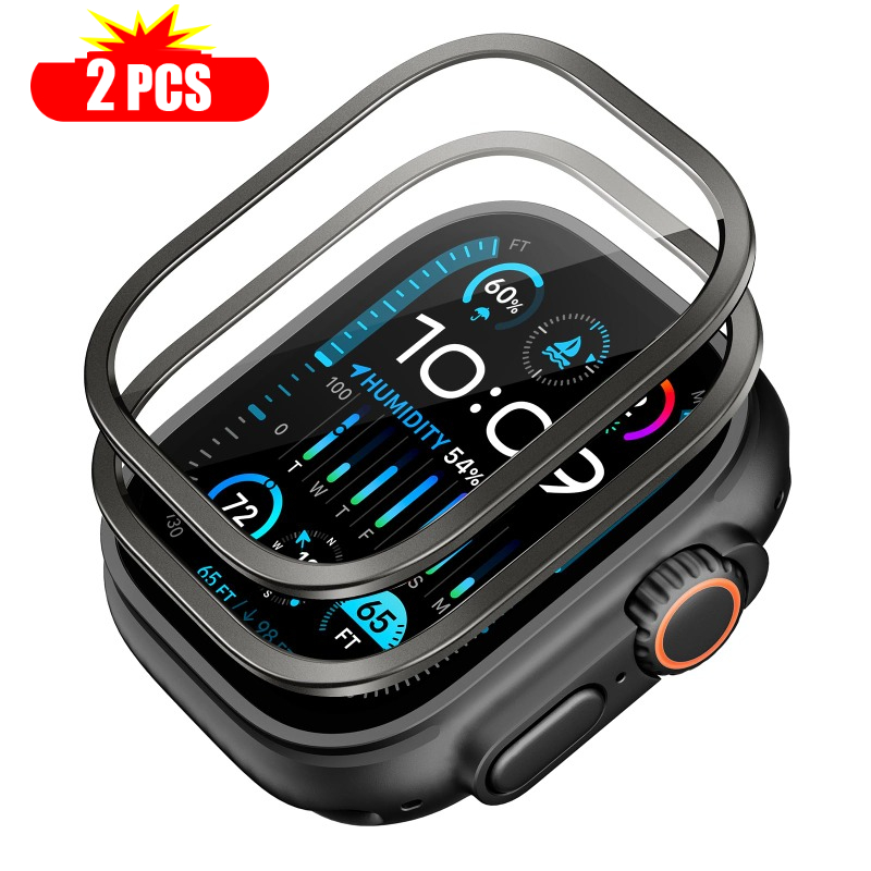 Smart Watch Accessories - กระจกนิรภัย 2 ชิ้น สำหรับ Apple Watch