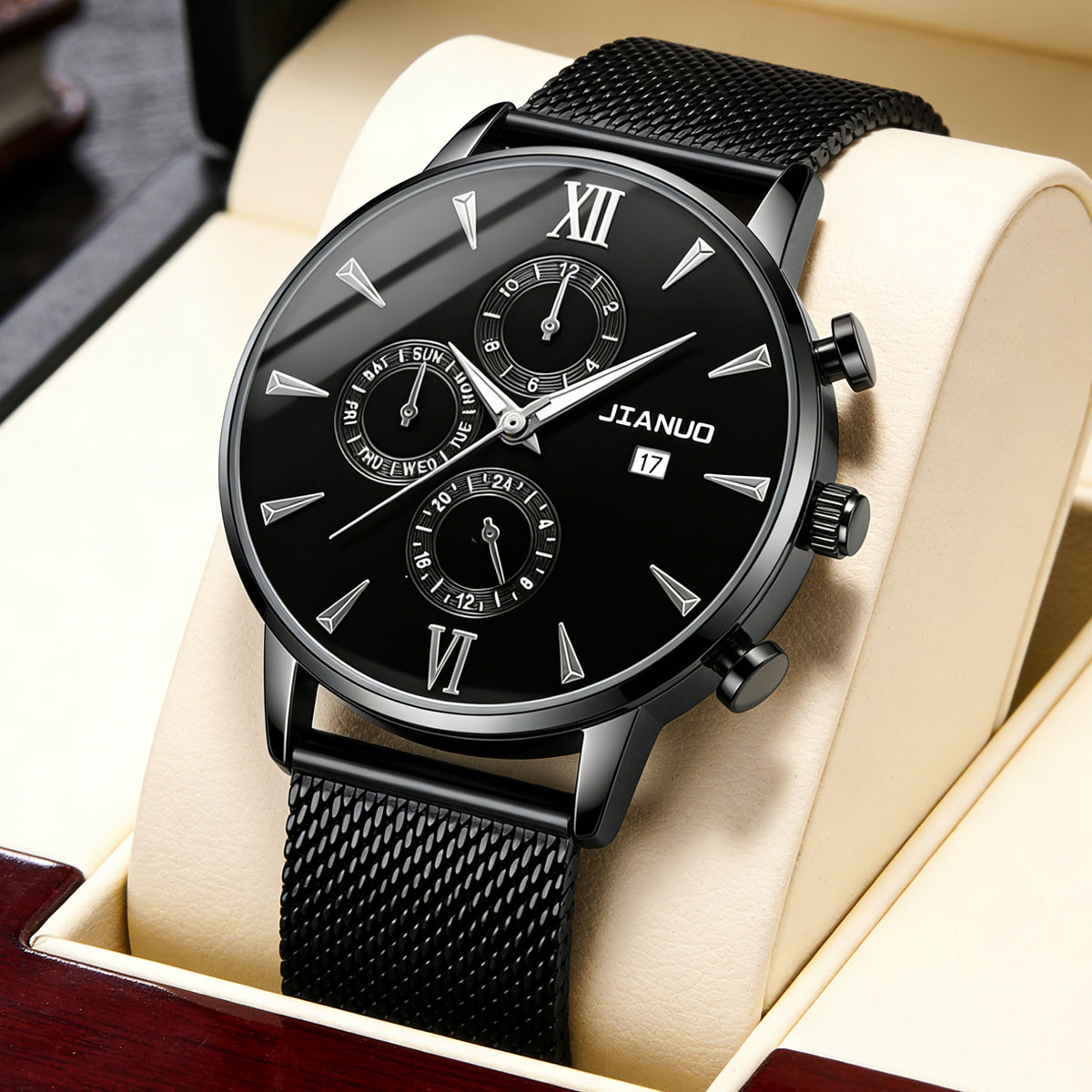 นาฬิกาข้อมือผู้ชายสไตล์ลำลองสุ - Stainless Mesh Band บทวิจารณ์และราคา