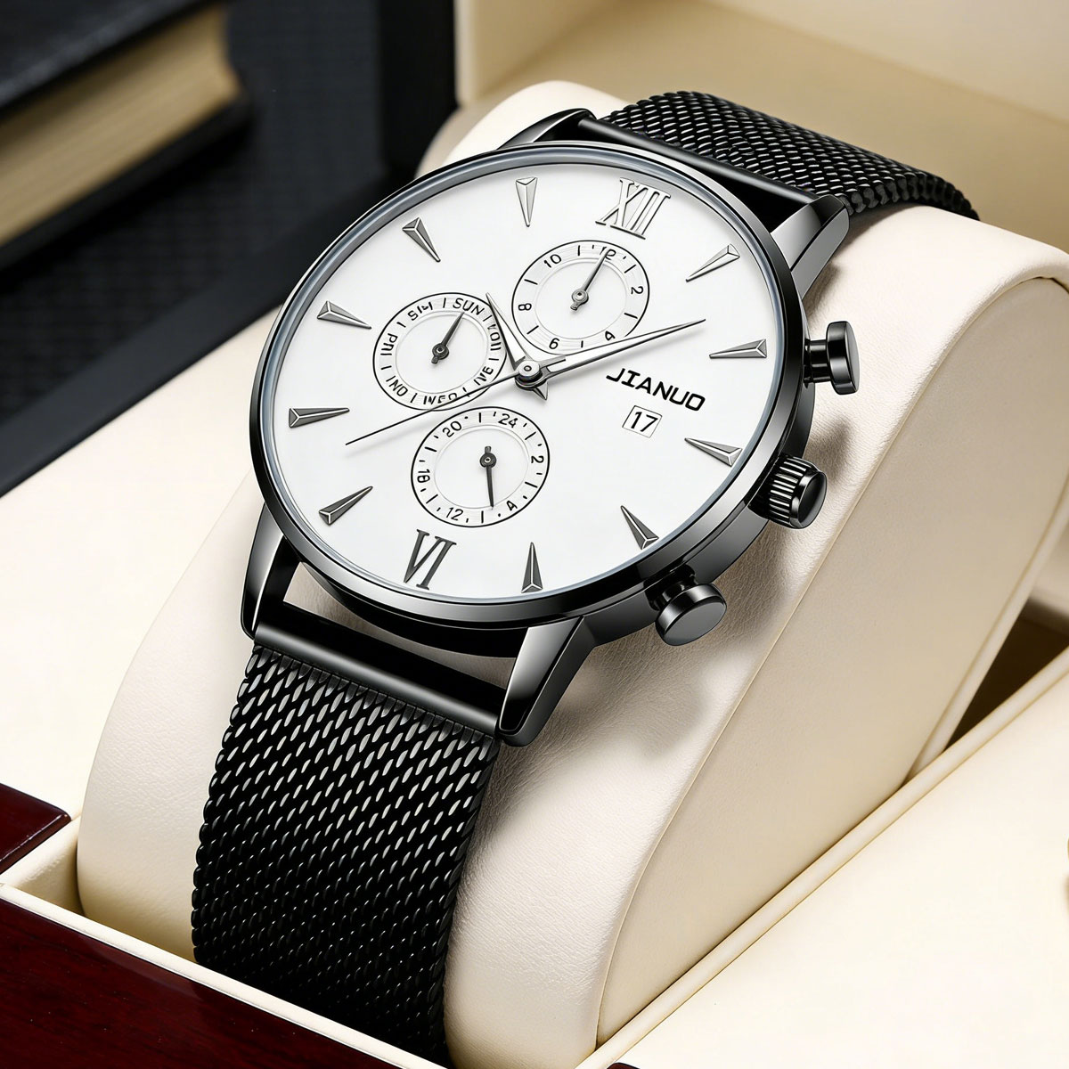 นาฬิกาข้อมือผู้ชายสไตล์ลำลองสุ - Stainless Mesh Band บทวิจารณ์และราคา