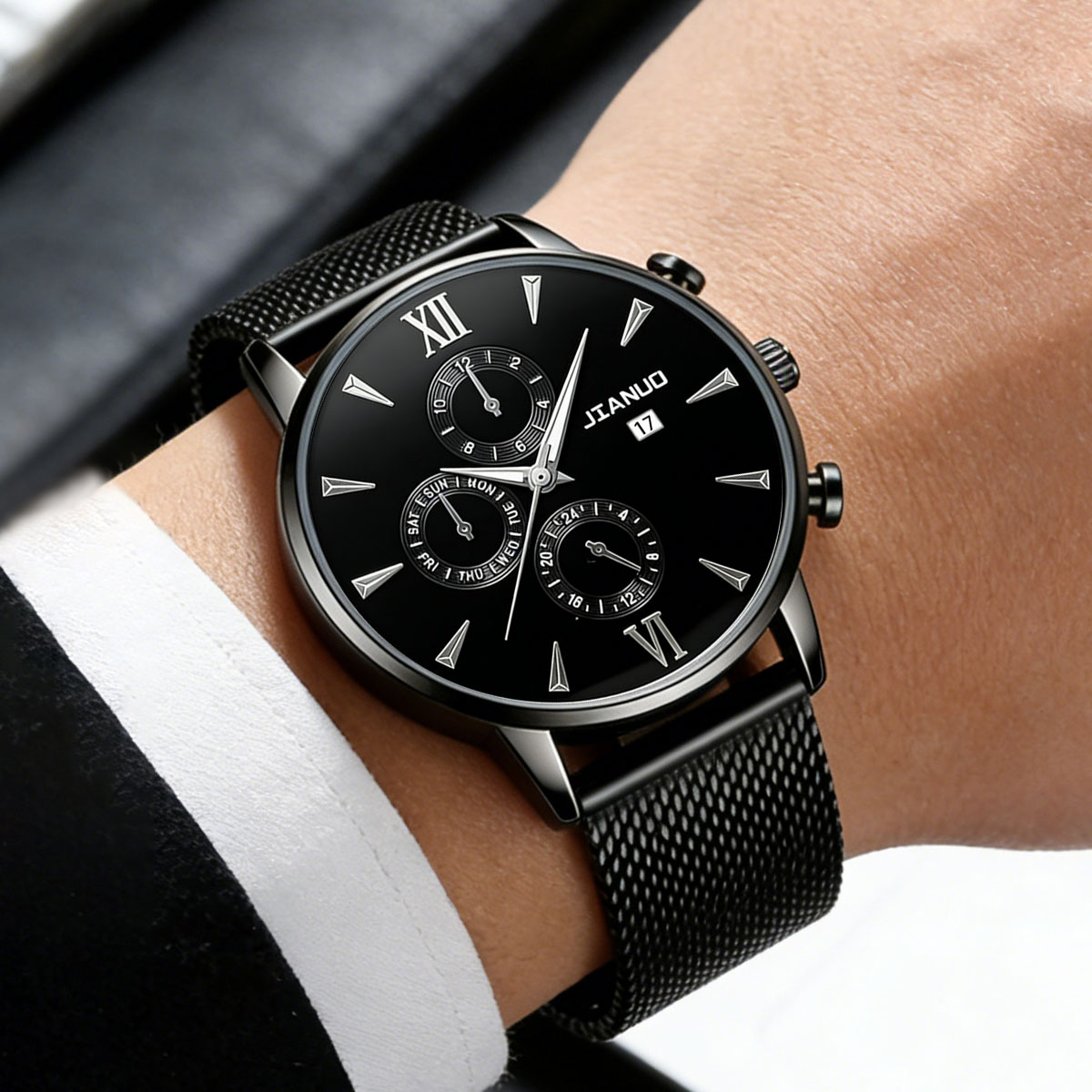 นาฬิกาข้อมือผู้ชายสไตล์ลำลองสุ - Stainless Mesh Band บทวิจารณ์และราคา