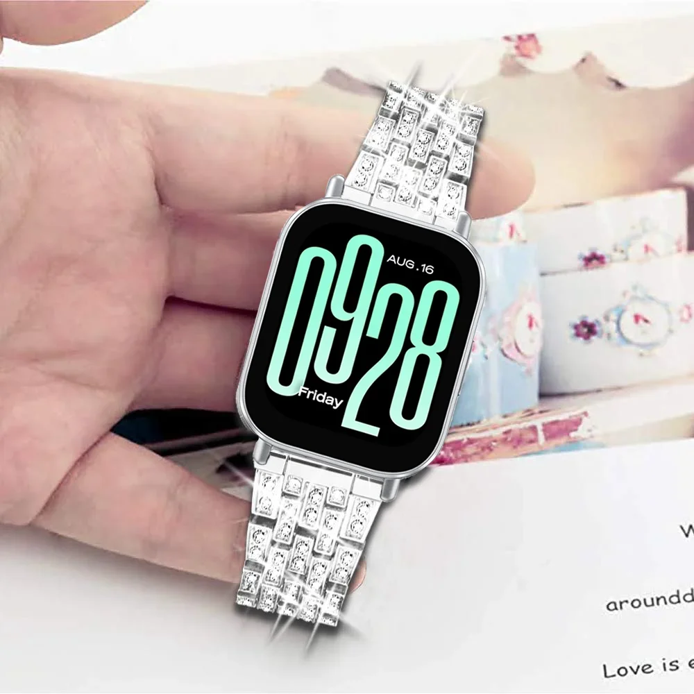 สแตนเลสสตีลเพชรนาฬิกาสําหรับ R - Titan Smartwatch Accessories บทวิจารณ์และราคา