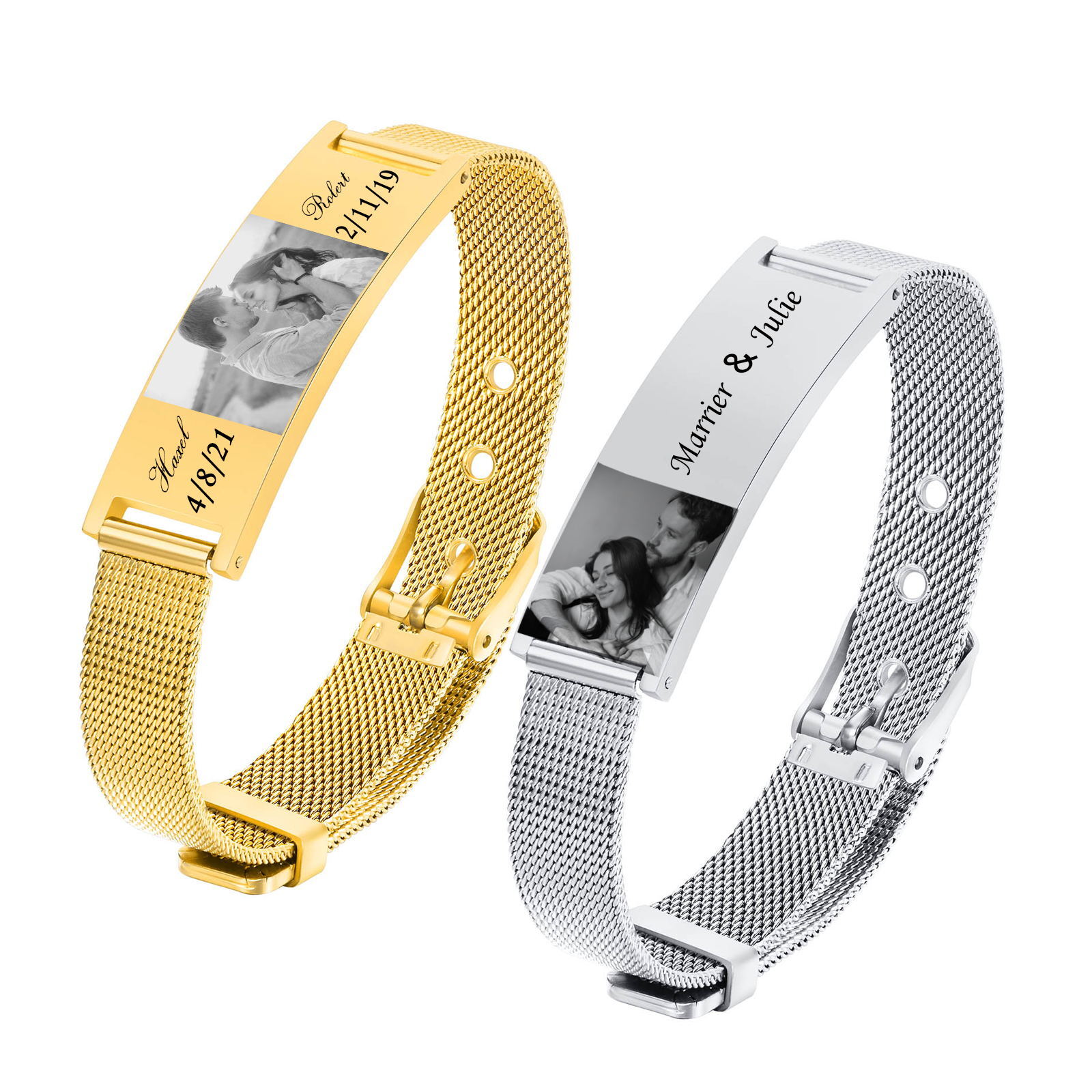 สร้อยข้อมือ ID ส่วนบุคคลสำหรับ - Stainless Mesh Band บทวิจารณ์และราคา
