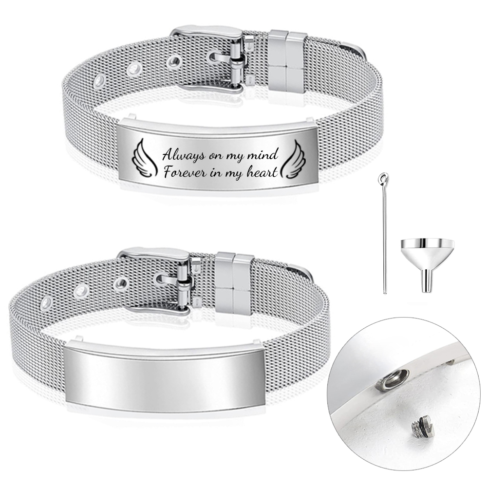 เครื่องประดับ Urn สร้อยข้อมือ  - Stainless Mesh Band บทวิจารณ์และราคา