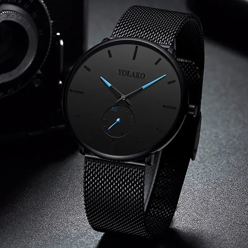 YOLAKO Mens แฟชั่น Minimalist  - Stainless Mesh Band บทวิจารณ์และราคา