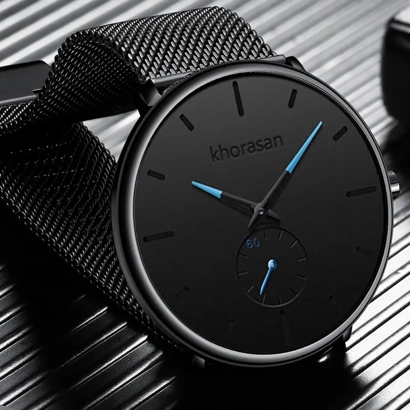 YOLAKO Mens แฟชั่น Minimalist  - Stainless Mesh Band บทวิจารณ์และราคา