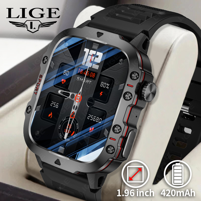 LIGE กลางแจ้งสมาร์ทนาฬิกาผู้ชา - Smartwatch Faces บทวิจารณ์และราคา