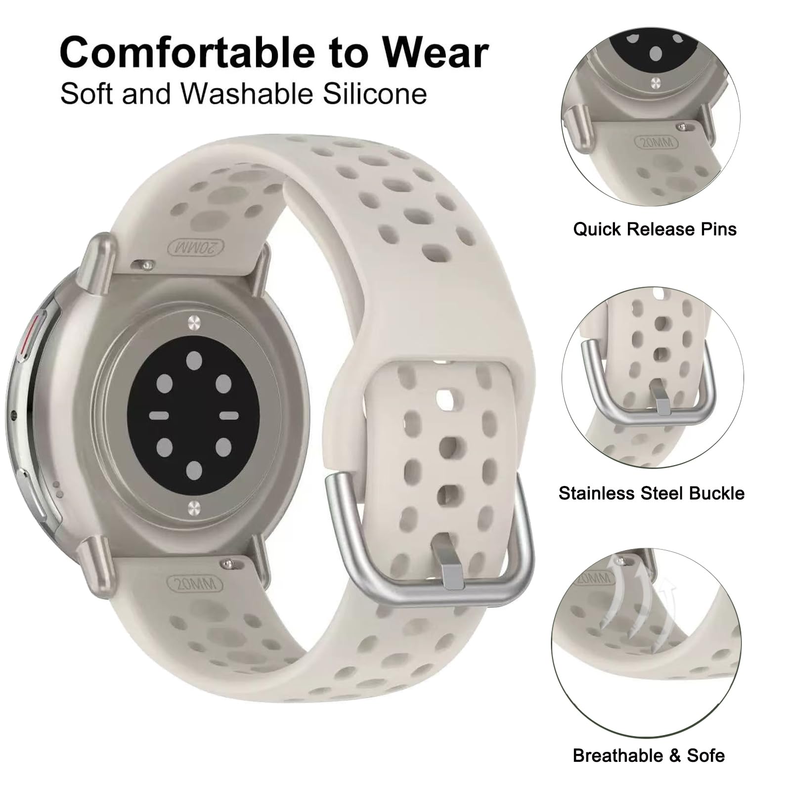 สายรัดขนาด 20 มม. สำหรับอุปกรณ - Titan Smartwatch Accessories บทวิจารณ์และราคา
