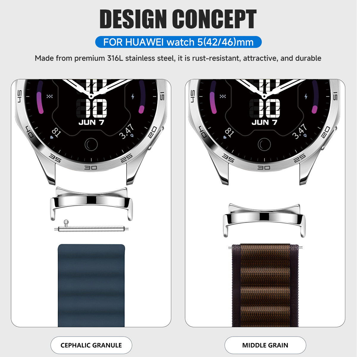 อะแดปเตอร์ 2 ชิ้นสำหรับ Huawei - Smartwatch Watch Accessories บทวิจารณ์และราคา